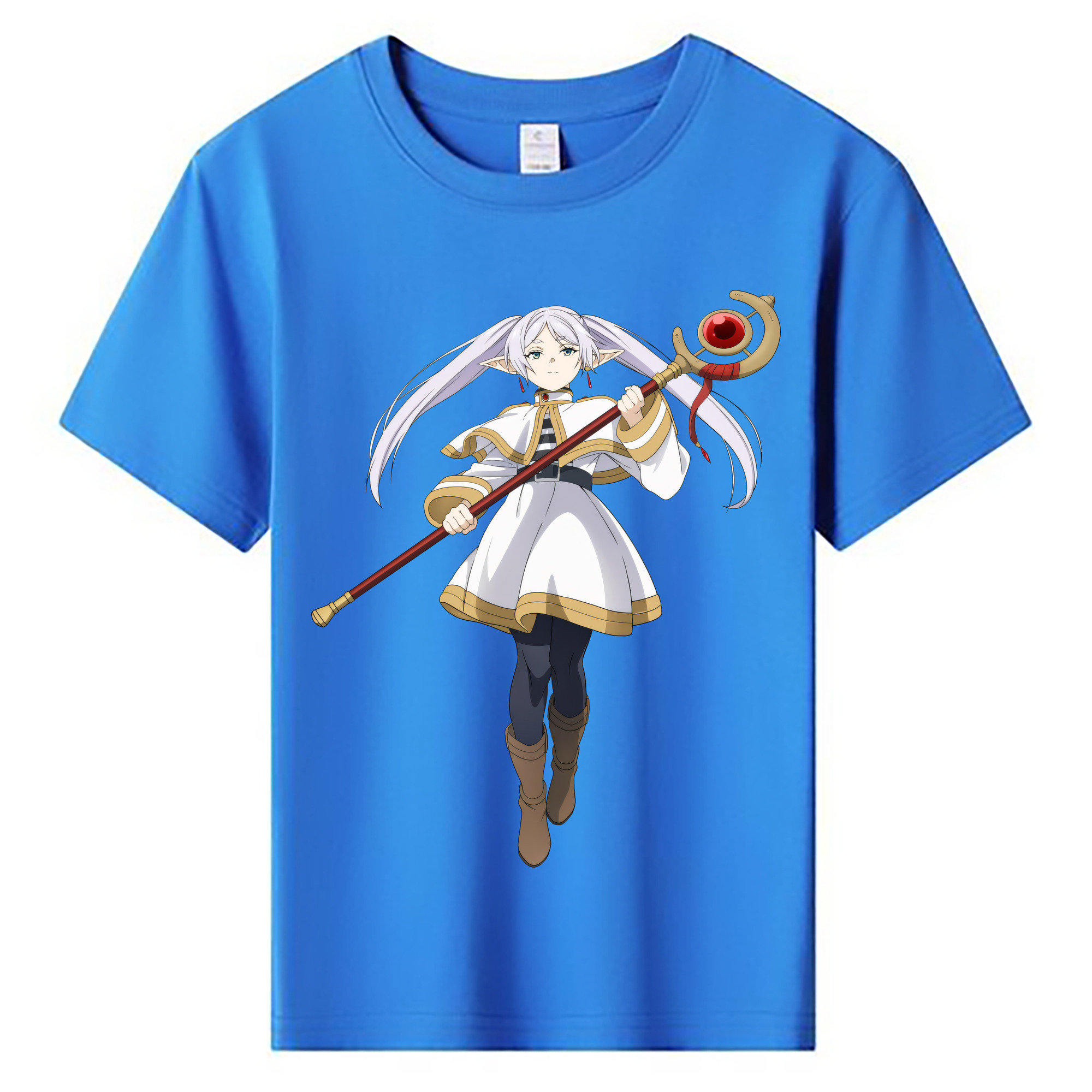 （画像用） 葬送のフリーレン Frieren 綿100％キッズTシャツ（フロントプリント）